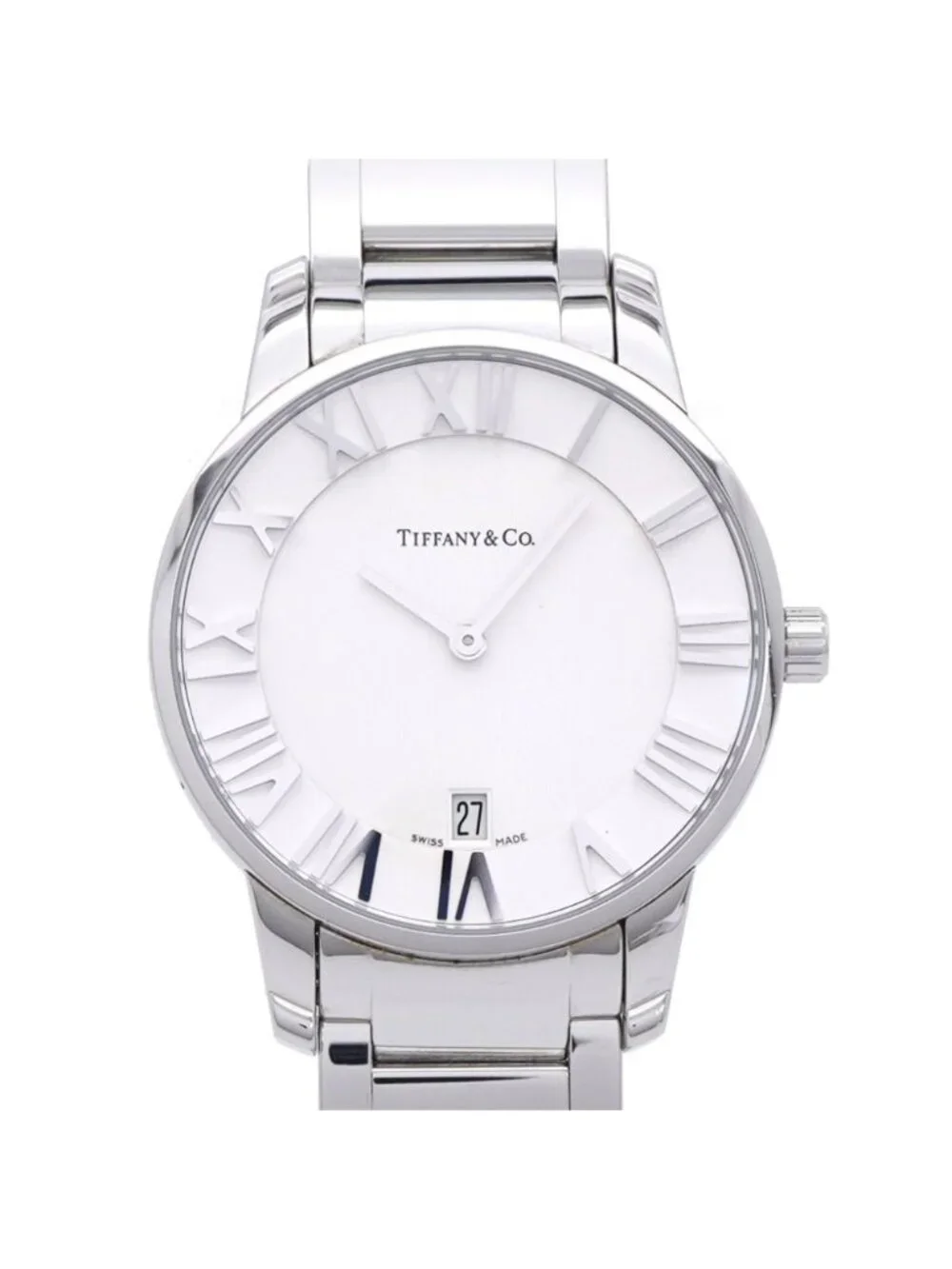 Tiffany & Co Atlas Dome Quartz Watch SS Silver